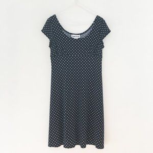 Ronni Nicole black polka dot short sleeve  dress.